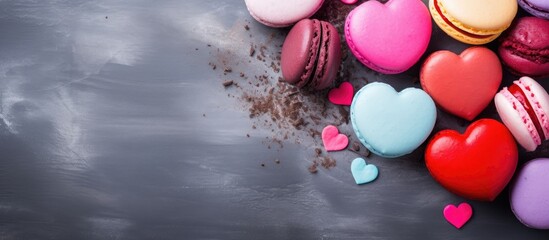 Poster - Colorful macarons assortment on display