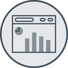 Canvas Print - Stats Line Fill Circle Icon