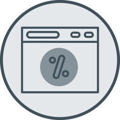 Sticker - Click Through Rate Line Fill Circle Icon