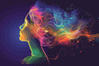 Neuroscience of emotions, mapping feelings in the mind to understand and treat mood disorders, brain-shaped puzzle with colorful mood pieces.