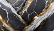 Czarne tło abstrakcyjne do projektu, tekstura marmuru, wzór w kształcie fal, tapeta