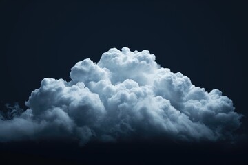 Poster - Cloud Stock Image In Black Background