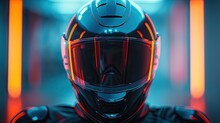 Futuristic Smart Helmets For Cycling, Skiing, And Motorbiking With HUD And Safety Features, Solid Color Background, 4k, Ultra Hd