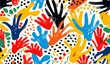 © SKIMP Art - Design an intricate pattern with vibrant colors and shapes creating a lively and joyful atmosphere Generative AI