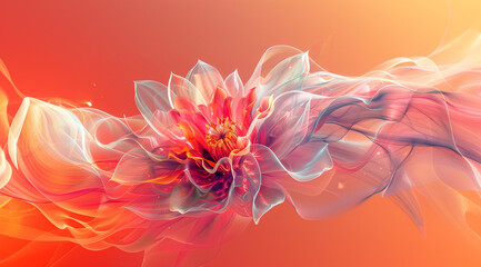 Poster - An abstract background with a flower