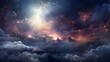 An enchanting portrayal of a vivid and nebulous galaxy, with swirling clouds of gas and dust illuminated by the radiant glow of newborn stars, evoking a sense of wonder and awe in the cosmic expanse.
