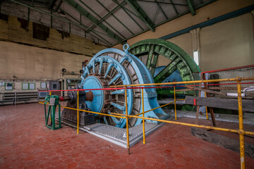 Old historic industrial abandoned coal mine in Silesia, Poland, Europe