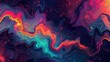 Diverse abstract wave pattern background with grainy texture, vivid contrasting paint mixed art backdrop