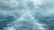 Stormy Sea View from Boat: Ocean Wallpaper Background