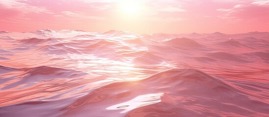 Wall Mural - the atmosphere is filled with a peach and magenta pattern as the sun shines through the clouds over 