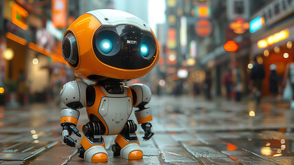 Poster - Pocket-sized pal: Mini robot baby, charming animated sidekick.