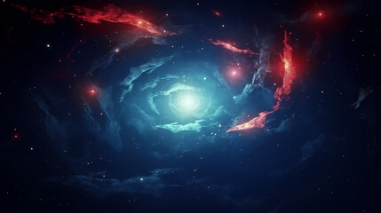 Wall Mural - Stunning illustration of nebula sparkling in the night sky