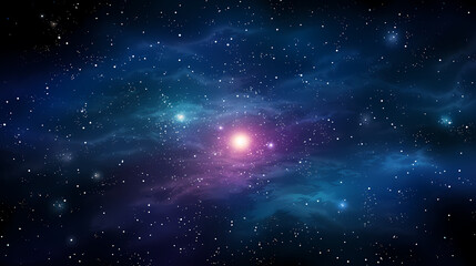 Wall Mural - Stunning illustration of nebula sparkling in the night sky