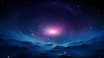 Wall Mural - Stunning illustration of nebula sparkling in the night sky