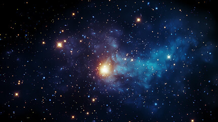 Wall Mural - Stunning illustration of nebula sparkling in the night sky