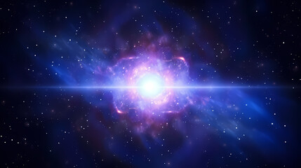Wall Mural - Stunning illustration of nebula sparkling in the night sky