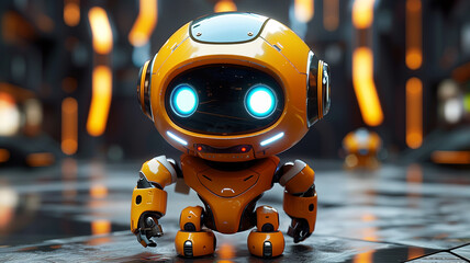 Poster - Mini marvel: Robot baby, small-scale animated companion.