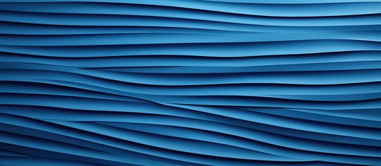 Poster - A background featuring a pattern of blue waves on a dark backdrop