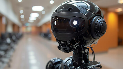 Poster - Futuristic android model: Innovative concept of robotic technology.