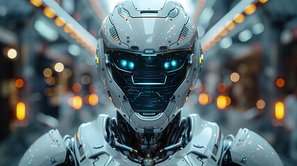Poster - Modern robotics: Android model showcasing futuristic design concept.