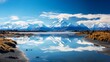 Beautiful reflection of Mount Cook in Lake Pukaki