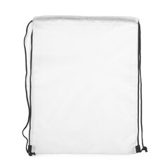 Wall Mural - One empty drawstring bag isolated on white