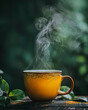 Mug of tea on International Tea Day emphasizing its bone-strengthening and immune-boosting properties - low angle