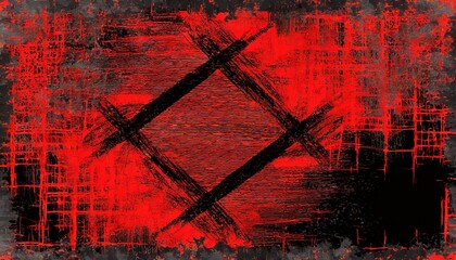 Wall Mural - an abstract red and black grunge background image