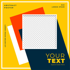 Poster - stylish and abstract business promo frame template for web brochure