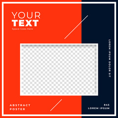 Poster - abstract social media advertising flyer with empty frame design