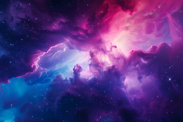 Colorful cosmic nebula shrouded in space dust, celestial wonders cosmic starry sky concept illustration