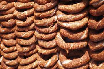 Wall Mural - Turkish Bagel Simit selling in a van 