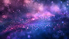 Abstract Background, Graphic, Polka Dots, Neon Lights. Purple Blue Nebula