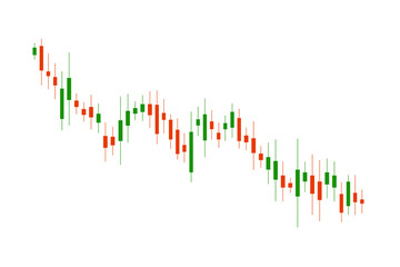 Growth stock diagram financial graph or business investment market trade on transparent background