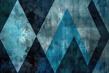 Wall Mural - Abstract background, grunge texture on dark teal blue and black design, classic old vintage layout for fancy invite or classy elegant brochure.