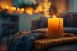 Individuals Embrace Solace and Serenity in the Soft Glow of Home Candlelight