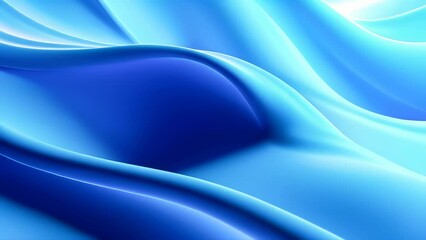 Poster - abstract blue and white wavy background