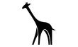 black giraffe vector logo