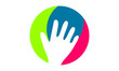 circle hand logo icon