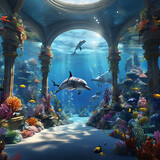 Fototapeta Big Ben - aquarium with fishes