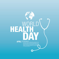 Canvas Print - world health day concept poster