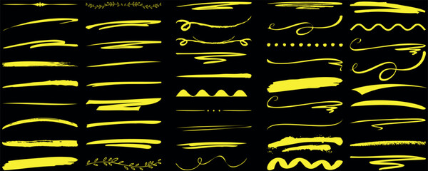 Wall Mural - underline vector set, perfect for highlighting text, enhancing visual content. diverse designs, stra