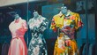 Photorealistic Painting of Womens Fashion in a Store