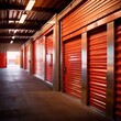 Self storage with metal doors, self service logistics warehouse