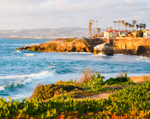 Wall Mural - Sunset cliffs at the beach