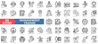 © Uniconlabs - Management trainee icon collection set. Containing apprentice, leadership, development, skill, mentorship, supervisor, career icon. Simple line vector.