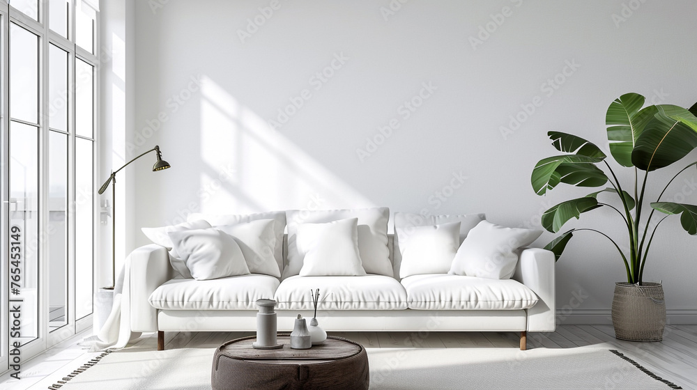 A sleek city penthouse with a modern design, featuring floor-to-ceiling ...
