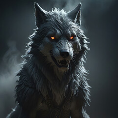  wolf howling at night