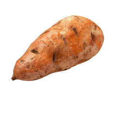 Wall Mural - Baked sweet potato isolated on transparent background