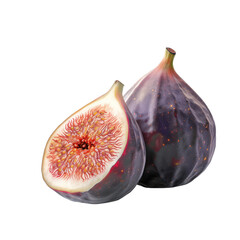 Poster - Fig fruit isolated on transparent transparent background